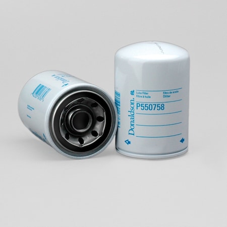 Donaldson Oil Filter, Spin-On Full-Flow, Outer Dia 3.66 In. 93Mm 40 Micron P550758
